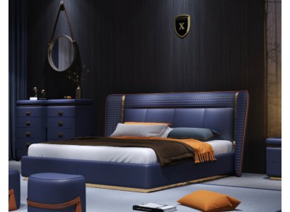 Luksusowa Sypialnia Łóżko Podkładka Design Luksusowe podwójne łóżko Hotel Meble